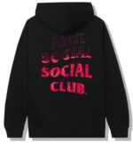 Anti Social Social Club A Fire Inside Pink Flame Hoodie – Black