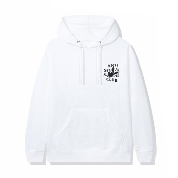 Anti Social Social Club Playboy Bunny Logo Hoodie – White