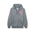 Anti Social Social Club Split Zip Hoodie Grey