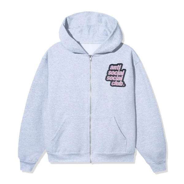 ASSC Jumbo Patch Zip Hoodie front Snow