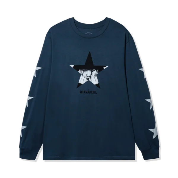 ASSC anxiety star Long Sleeve front petrol color