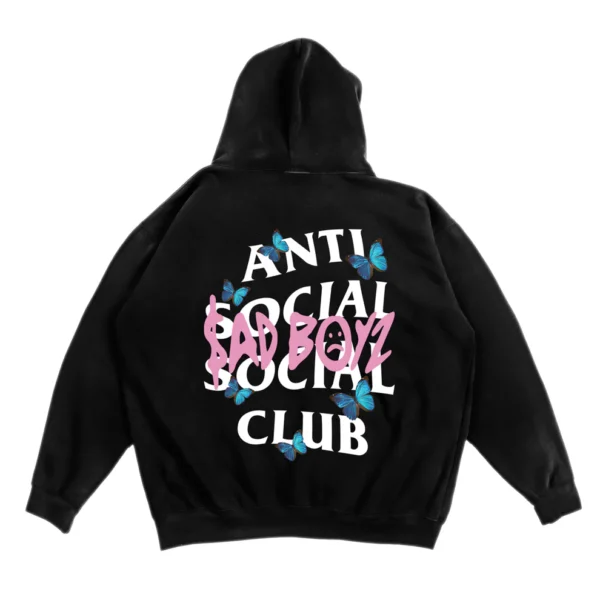 ASSC sad and antisocial hoodie back