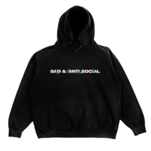 ASSC sad and antisocial hoodie front