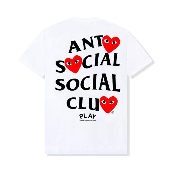 assc x comme des garcons tee white back