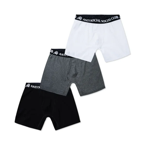 Anti Social Social Club Jacquard Logo Boxer Briefs 3-Pack Shorts Multi Color Shorts