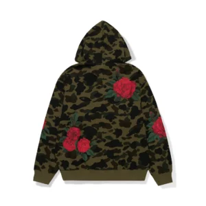 BAPE X ASSC FULL ZIP HOODIE M Back