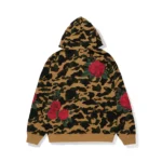 BAPE X ASSC FULL ZIP HOODIE M Yellow Back
