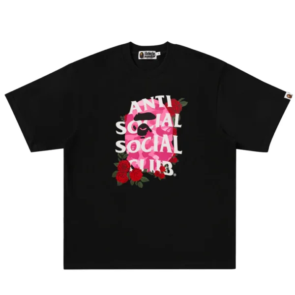 BAPE X ASSC TEE #1 M Black Front