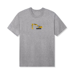 ASSC X CAT Excavator Tee front Ath Heather