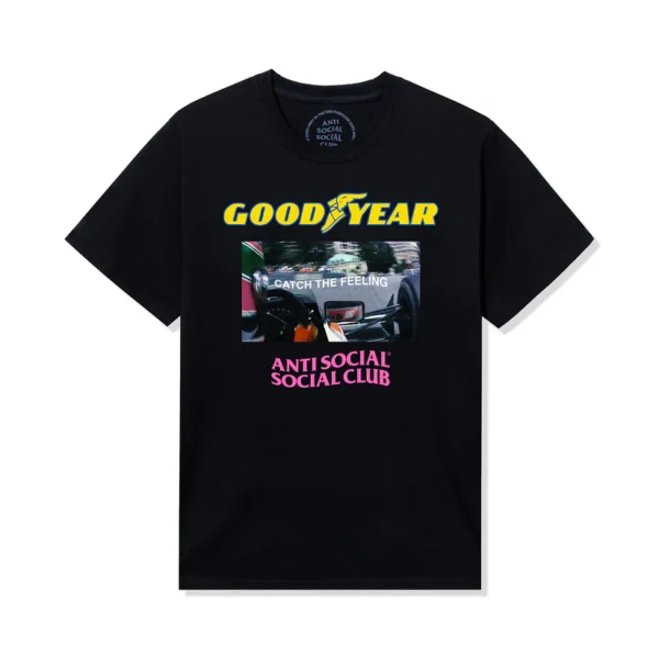 ASSC X Goodyear Catch The Feeling Tee front black